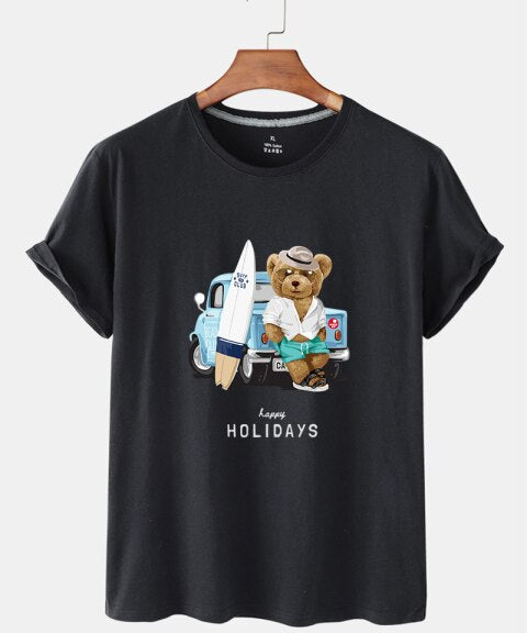 Eco-Friendly Beach Bear T-shirt