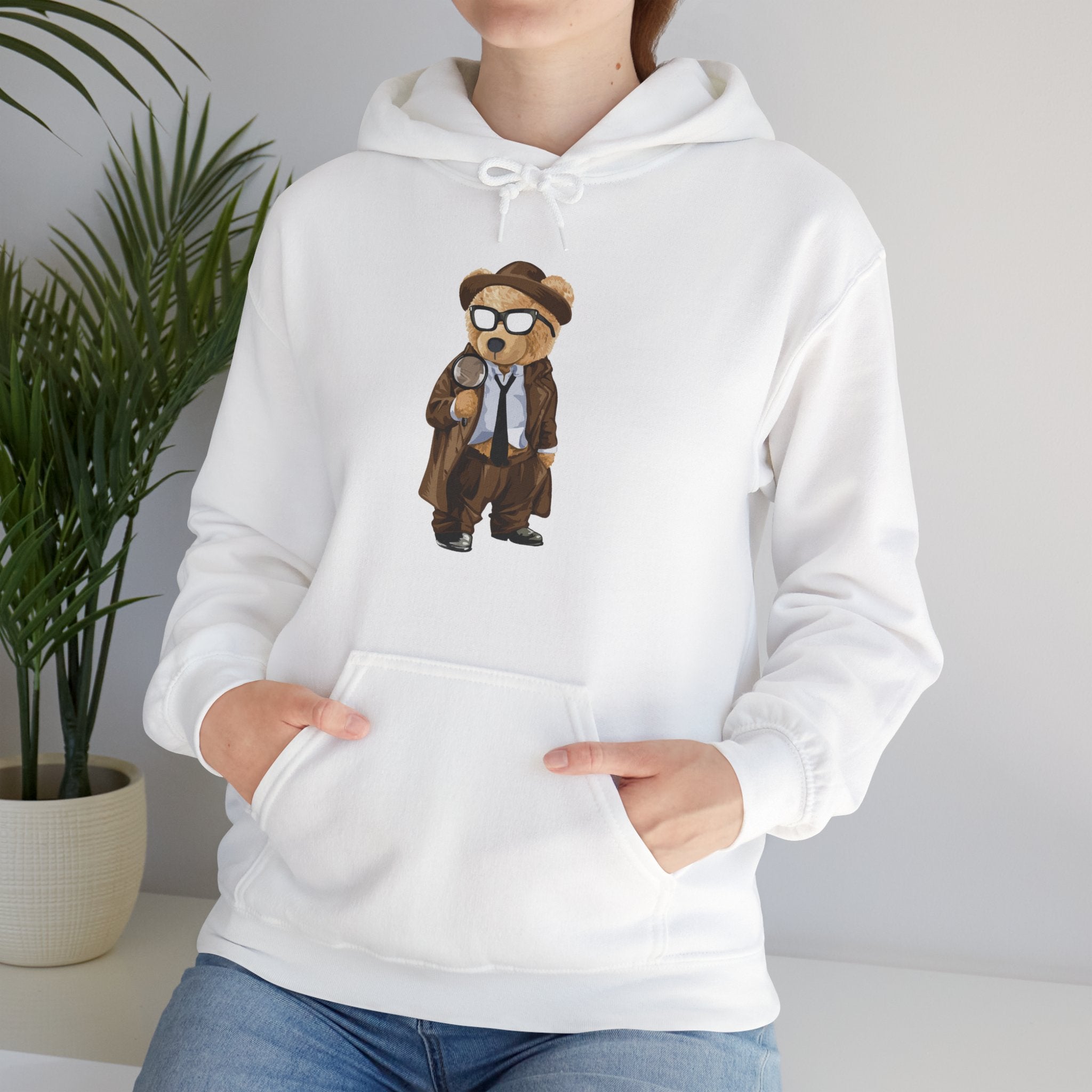 Eco-Friendly Detective Bear Hoodie