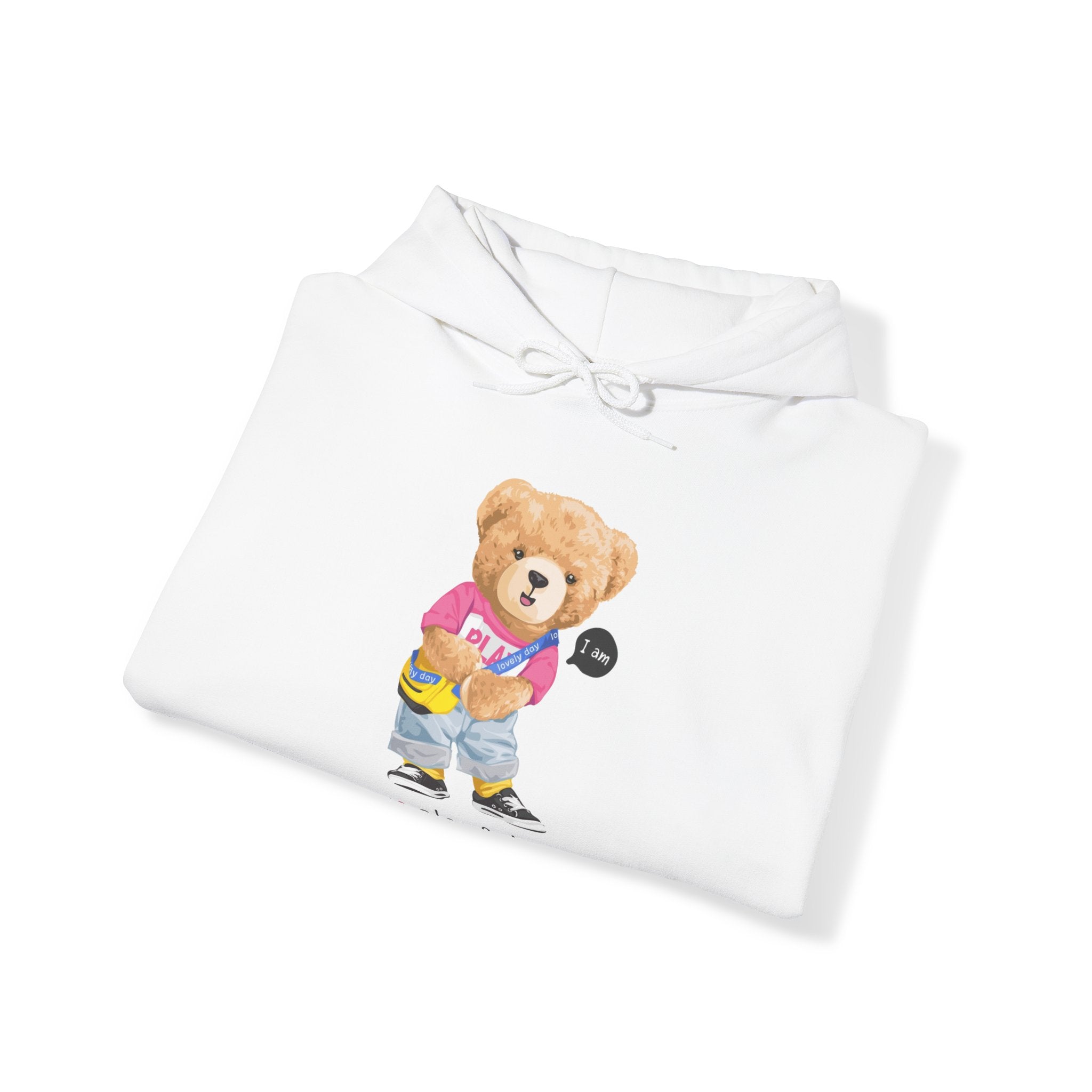 Eco-Friendly Playful Bear Hoodie