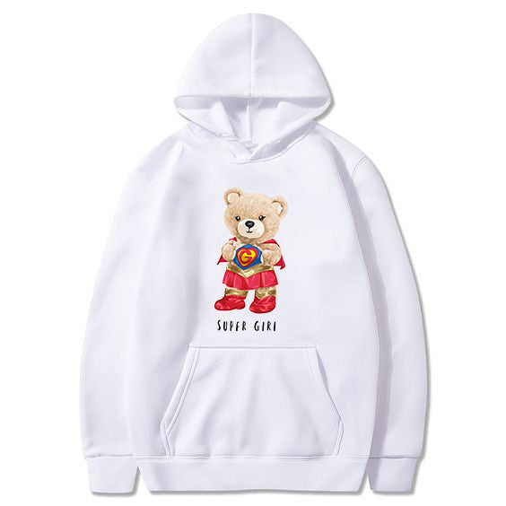 Eco-Friendly Super Girl Bear Hoodie