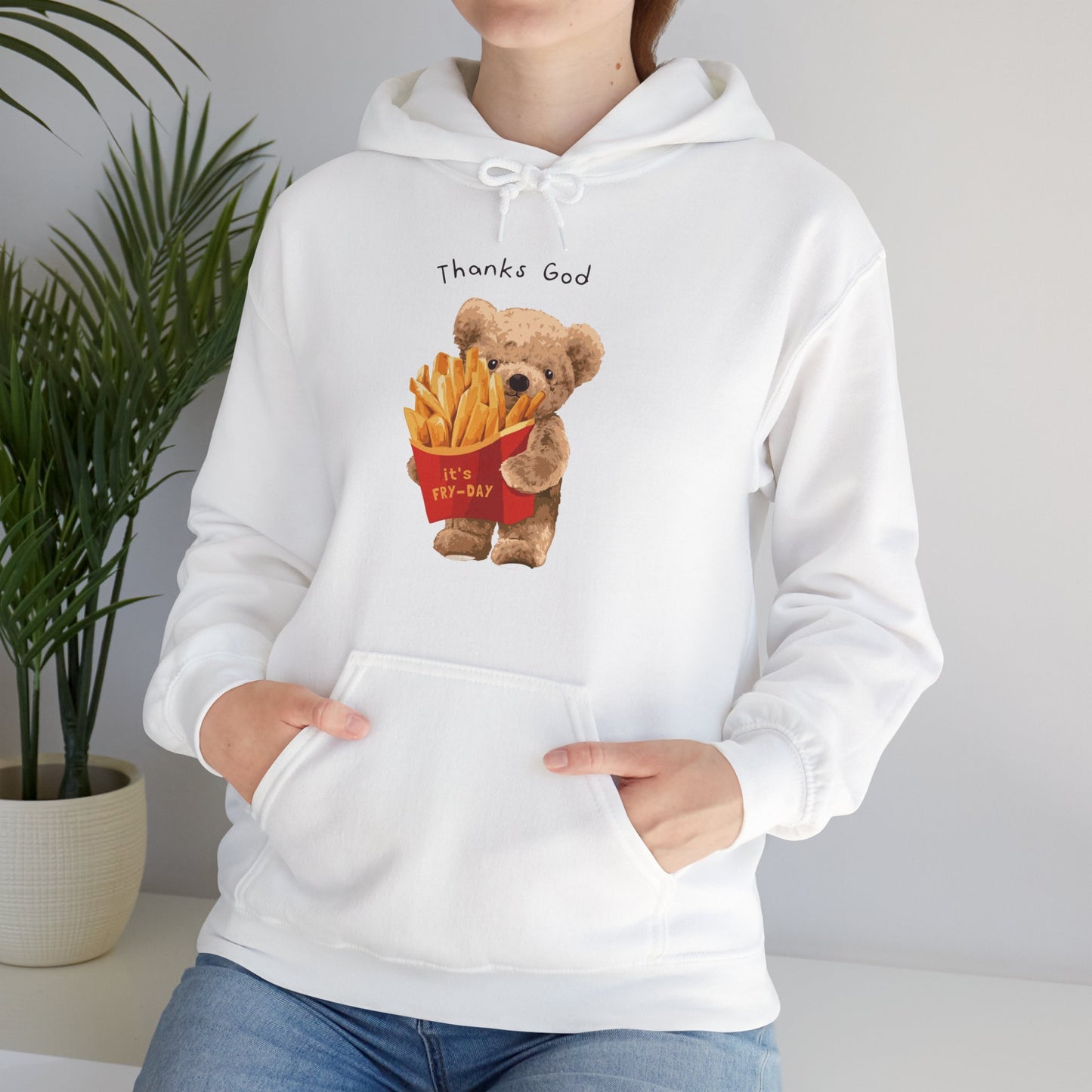 Eco-Friendly French Fries Bear Hoodie