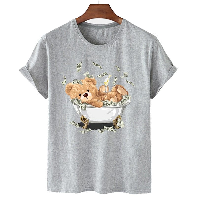 Eco-Friendly Bathtub Rich Bear T-shirt