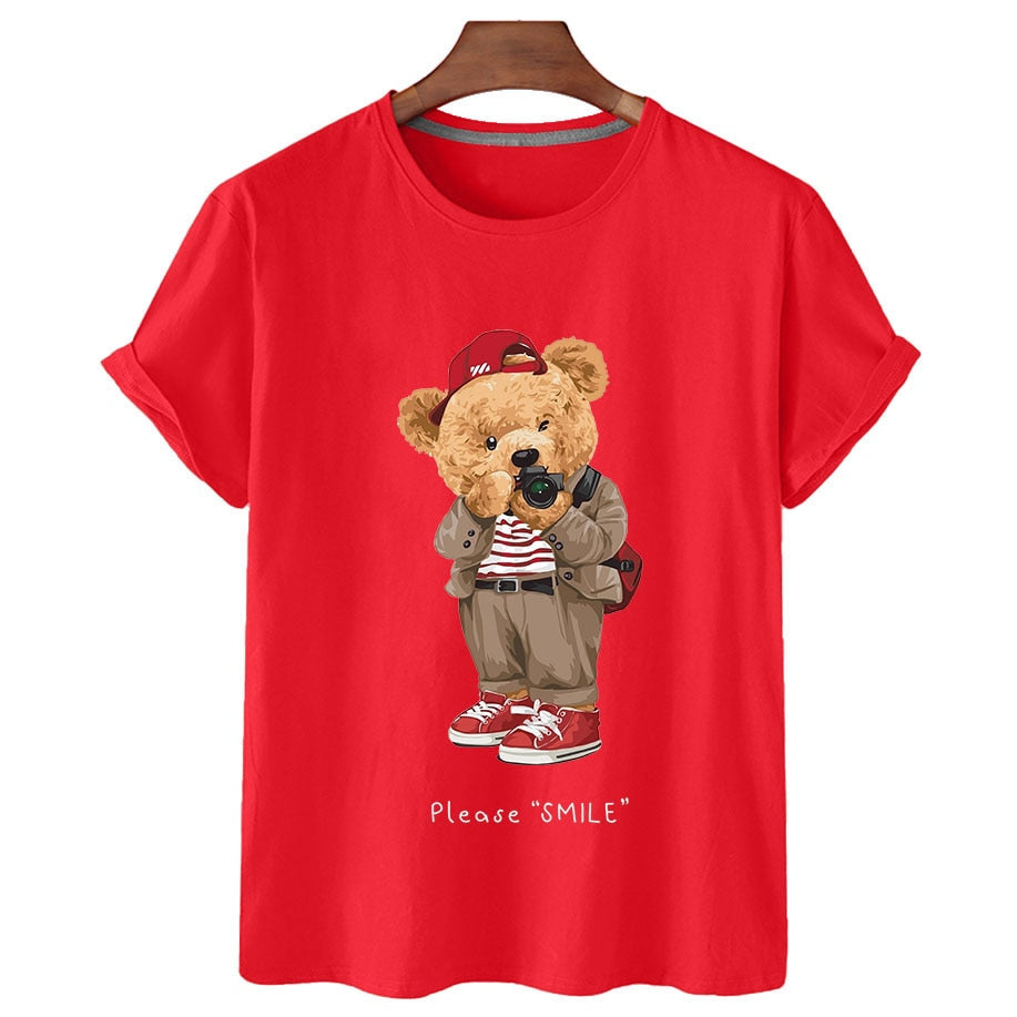 Eco-Friendly Camera Bear T-shirt