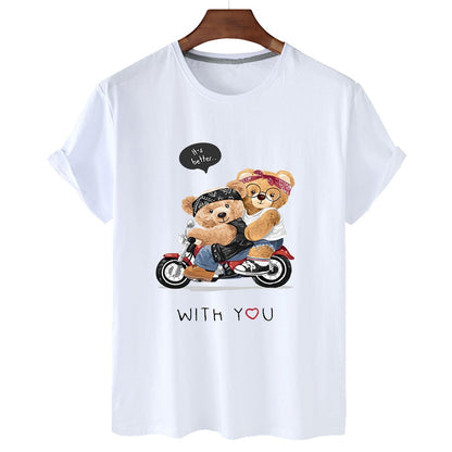 Eco-Friendly Motorbike Rockers Bear T-shirt
