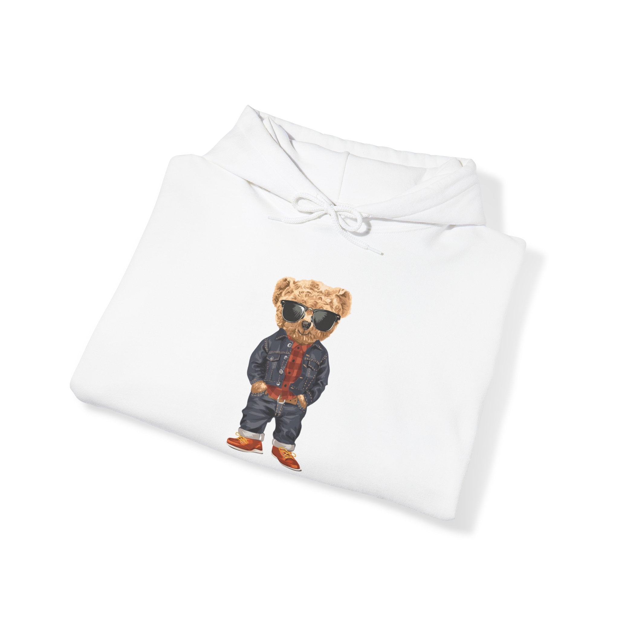 Eco-Friendly Denim Monster Bear Hoodie