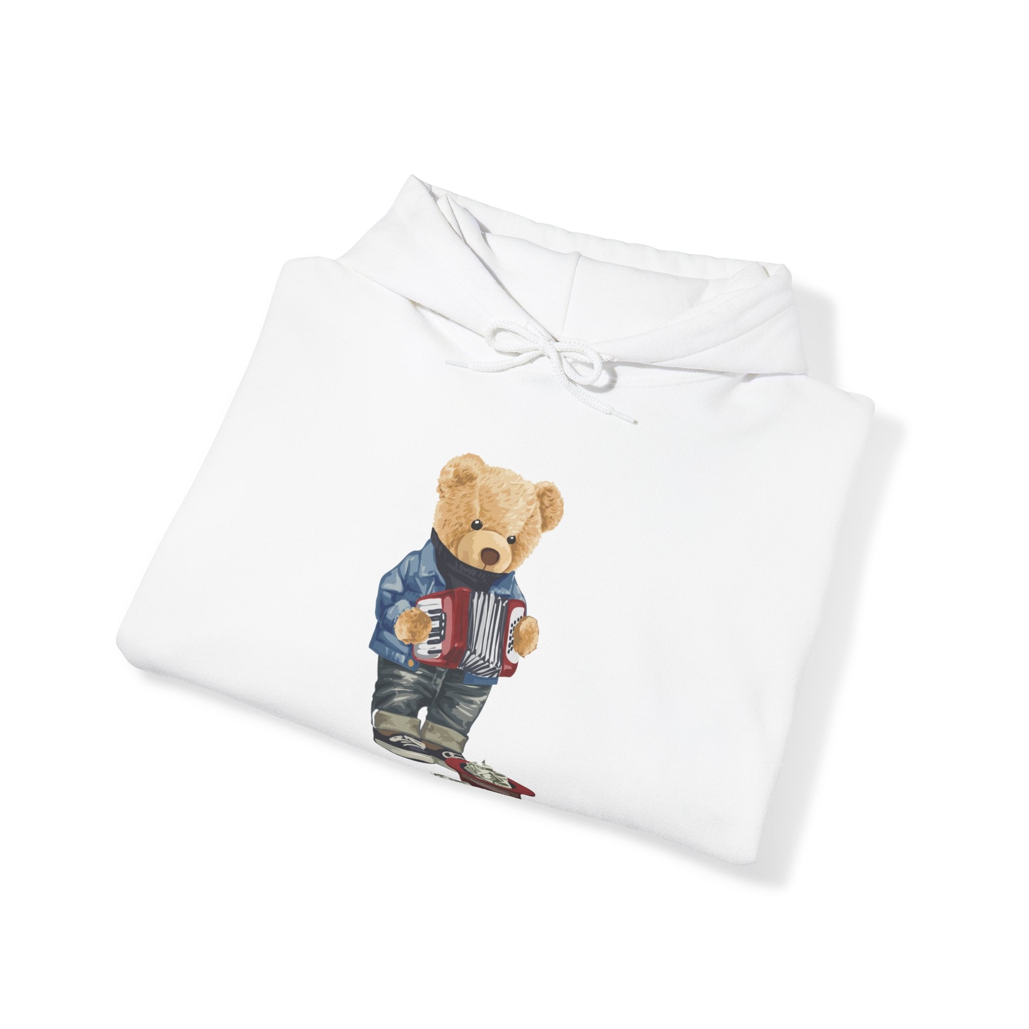 Eco-Friendly Street Accordion Bear Hoodie