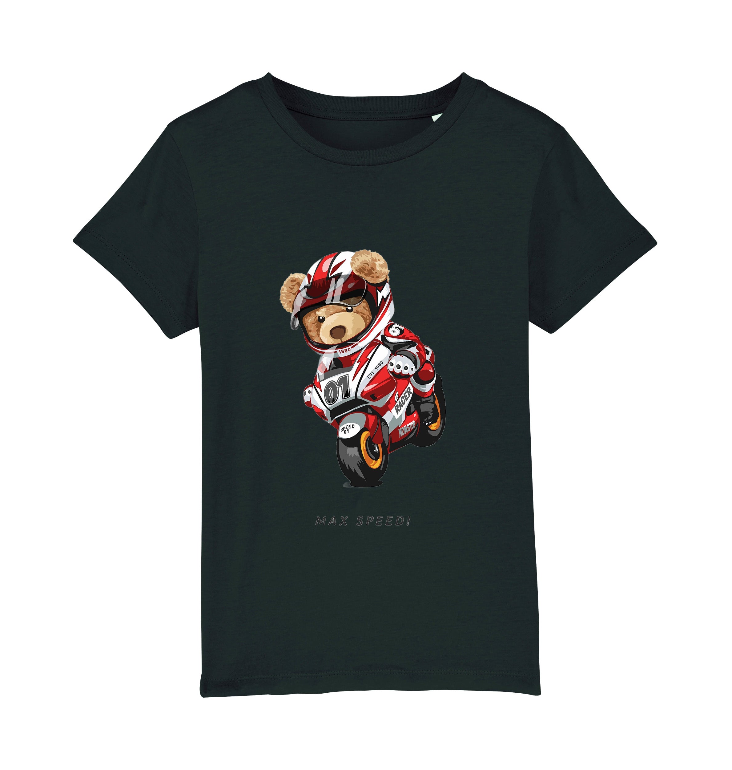 Eco-Friendly Biker Bear Kids T-shirt