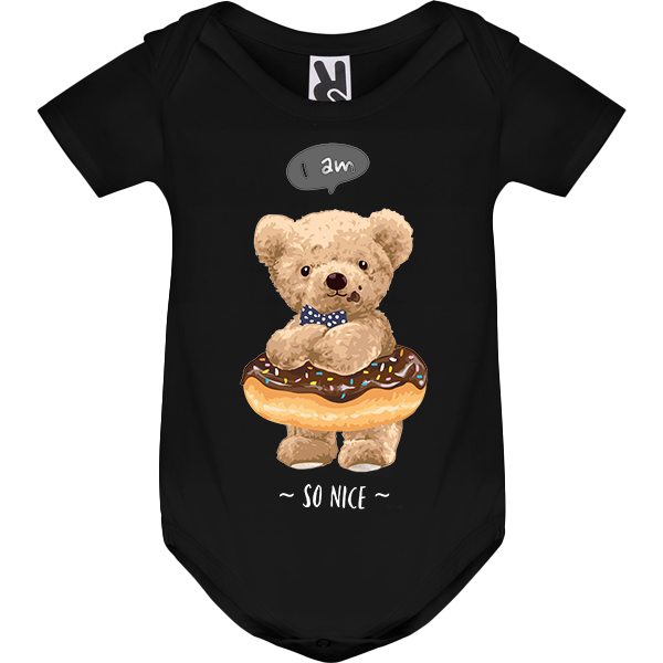 Eco-Friendly Donut Bear Baby Bodysuit