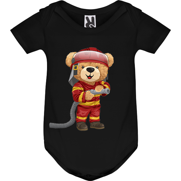 Eco-Friendly Firefighter Bear Baby Bodysuit