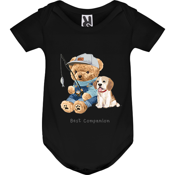 Eco-Friendly Fisher Bear Baby Bodysuit