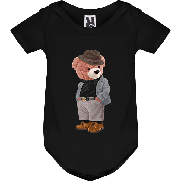 Eco-Friendly Gentleman Bear Baby Bodysuit
