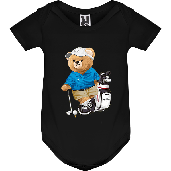 Eco-Friendly Golf Bear Baby Bodysuit