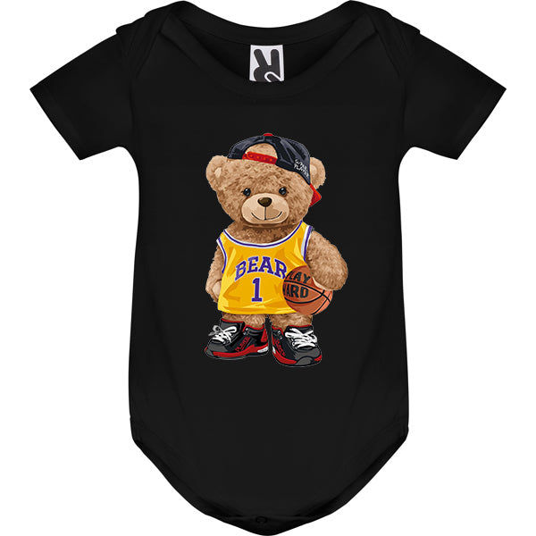 Eco-Friendly Lakers Bear Baby Bodysuit