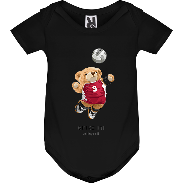 Eco-Friendly Volleyball Bear Baby Bodysuit