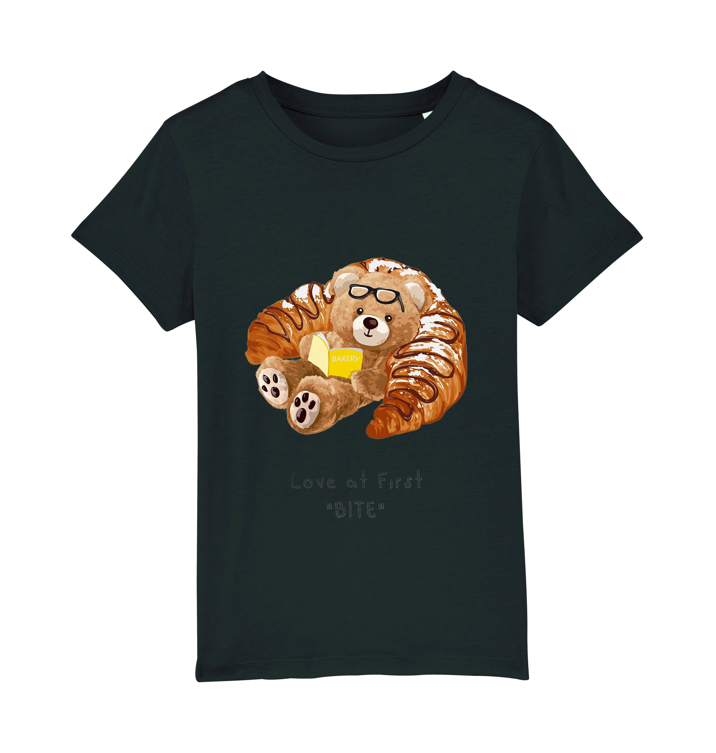 Eco-Friendly Croissant Bear Kids T-shirt