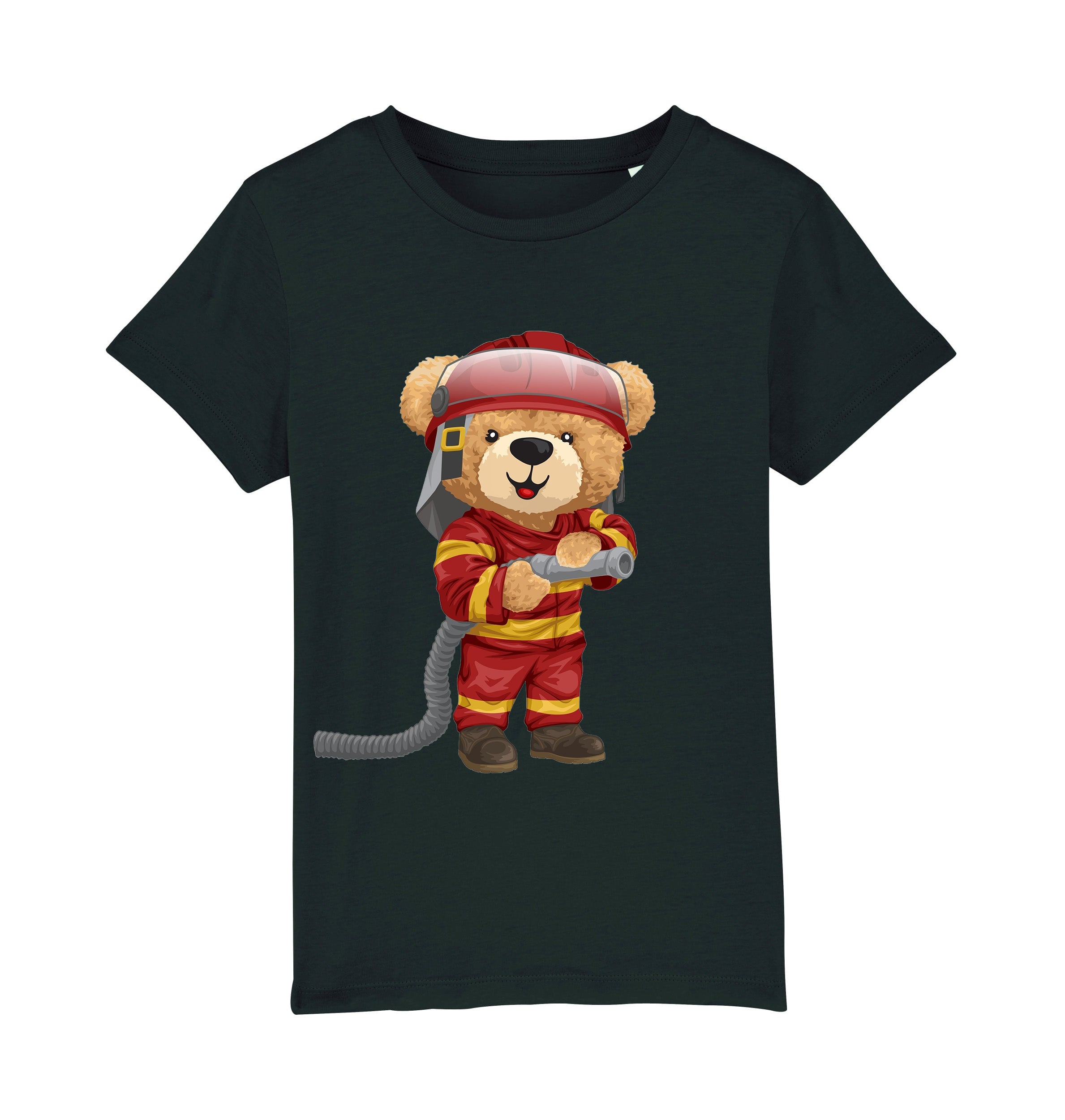 Eco-Friendly Firefighter Bear Kids T-shirt