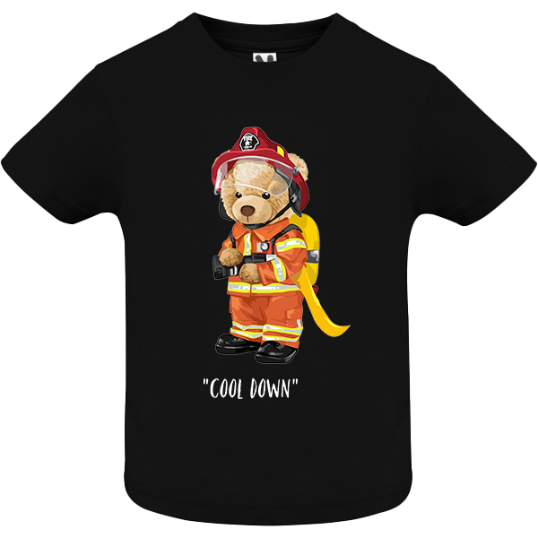 Eco-Friendly Firefighter Bear Baby T-shirt