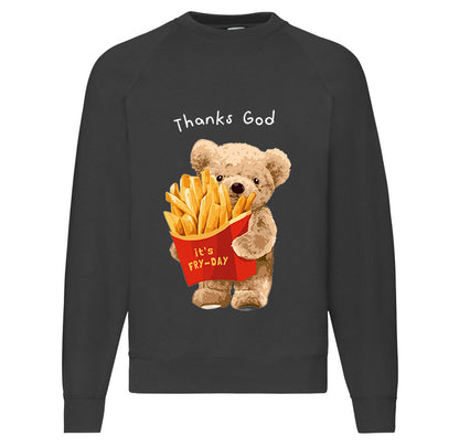 Eco-Friendly French Fries Bear Pullover