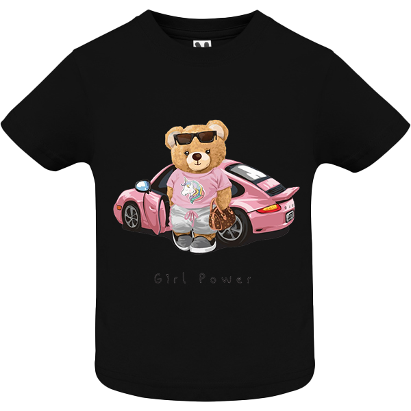 Eco-Friendly Girl Power Bear Baby T-shirt
