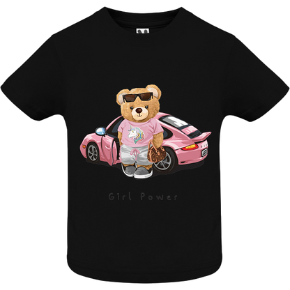 Eco-Friendly Girl Power Bear Baby T-shirt