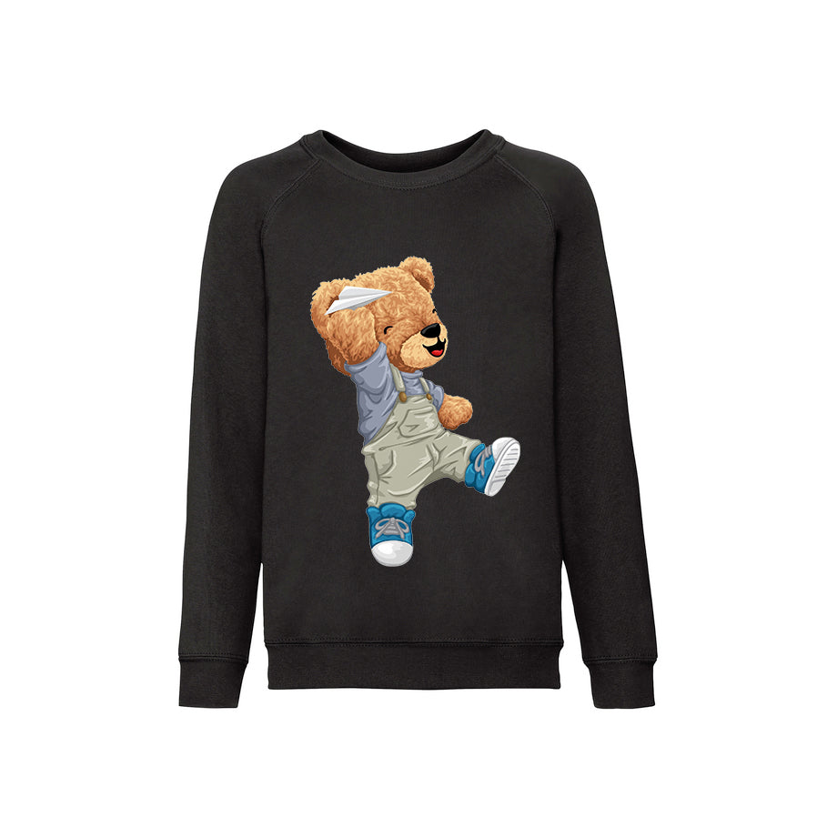 Eco-Friendly Paper Plane Bear Kids Sweater
