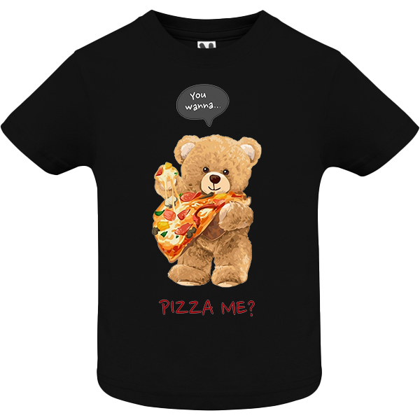 Eco-Friendly Pizza Bear Baby T-shirt