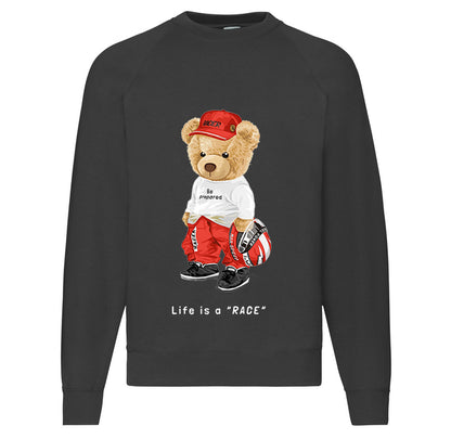 Eco-Friendly Racer Bear Pullover