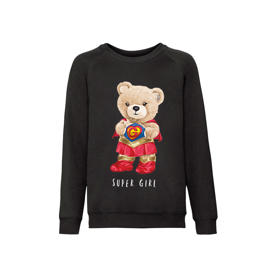 Eco-Friendly Supergirl Bear Kids Sweater