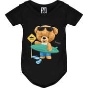 Eco-Friendly Surf Bear Baby Bodysuit