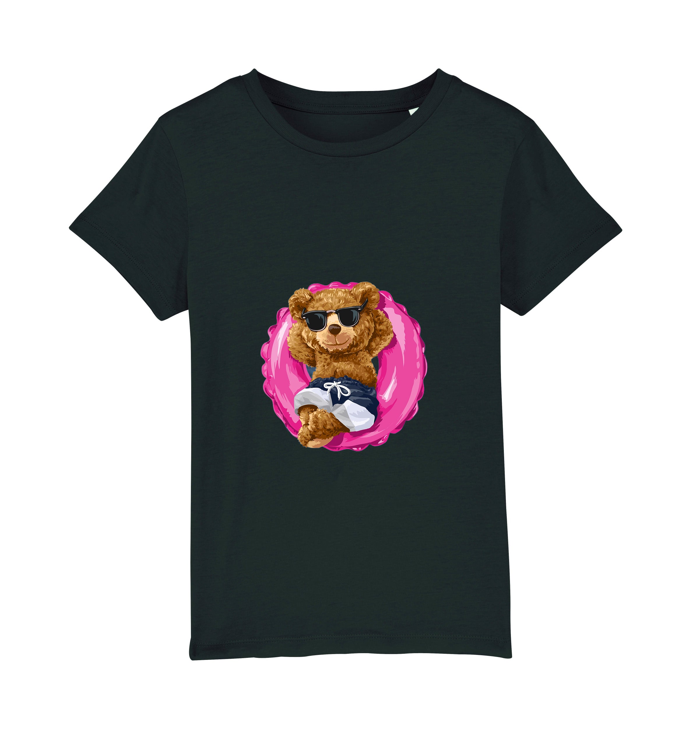 Eco-Friendly Swimming Bear Kids T-shirt