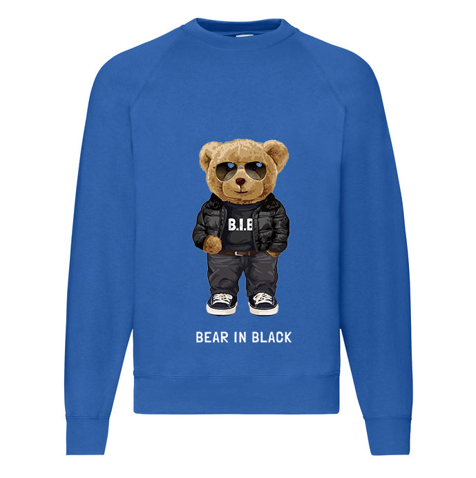Eco-Friendly Bear in Black Pullover