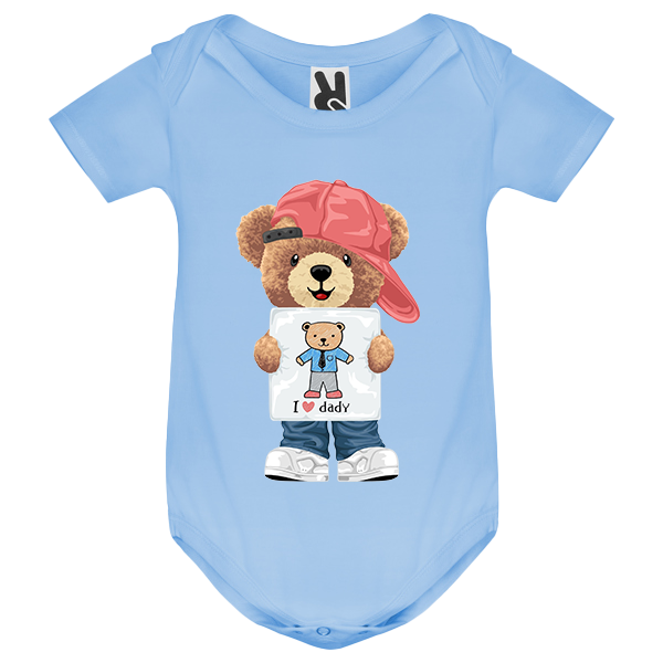 Eco-Friendly Love Daddy Bear Baby Bodysuit