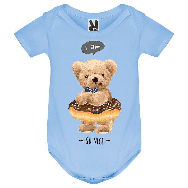 Eco-Friendly Donut Bear Baby Bodysuit