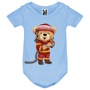 Eco-Friendly Firefighter Bear Baby Bodysuit