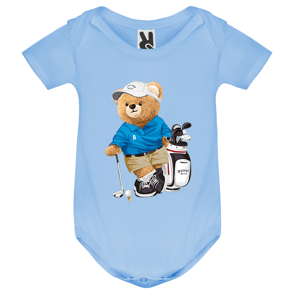 Eco-Friendly Golf Bear Baby Bodysuit