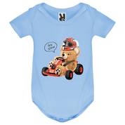 Eco-Friendly Karting Bear Baby Bodysuit