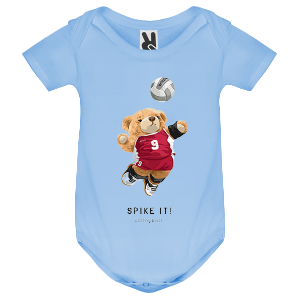Eco-Friendly Volleyball Bear Baby Bodysuit