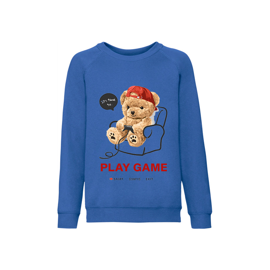 Eco-Friendly Gamer Bear Kids Sweater