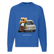 Eco-Friendly Retro Car Bear Pullover