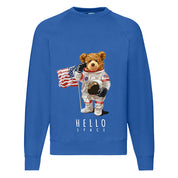 Eco-Friendly Hello Space Bear Pullover