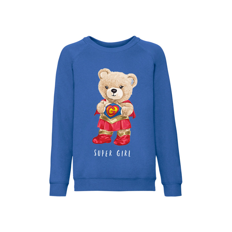 Eco-Friendly Supergirl Bear Kids Sweater