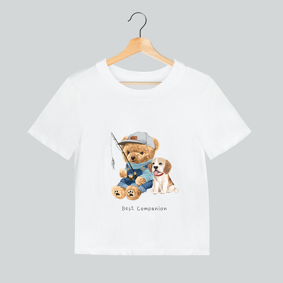 Eco-Friendly Fishing Bear Baby T-shirt