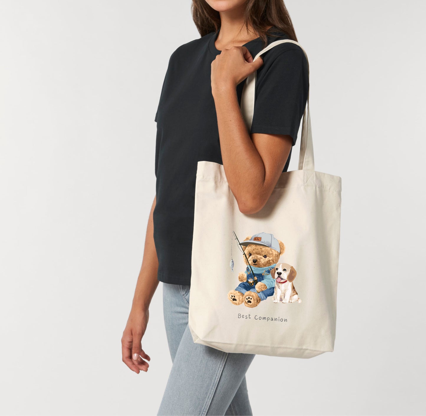 Eco-Friendly Fisher Bear Tote Bag