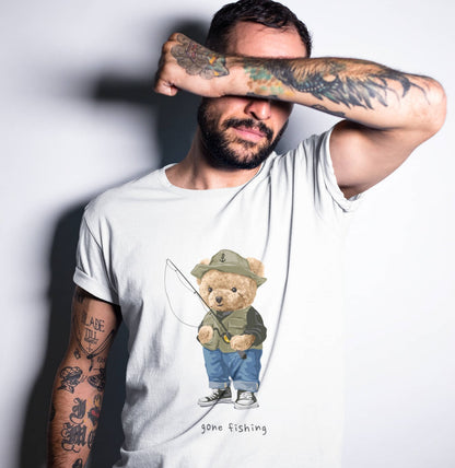 Eco-Friendly Fishing Bear T-shirt