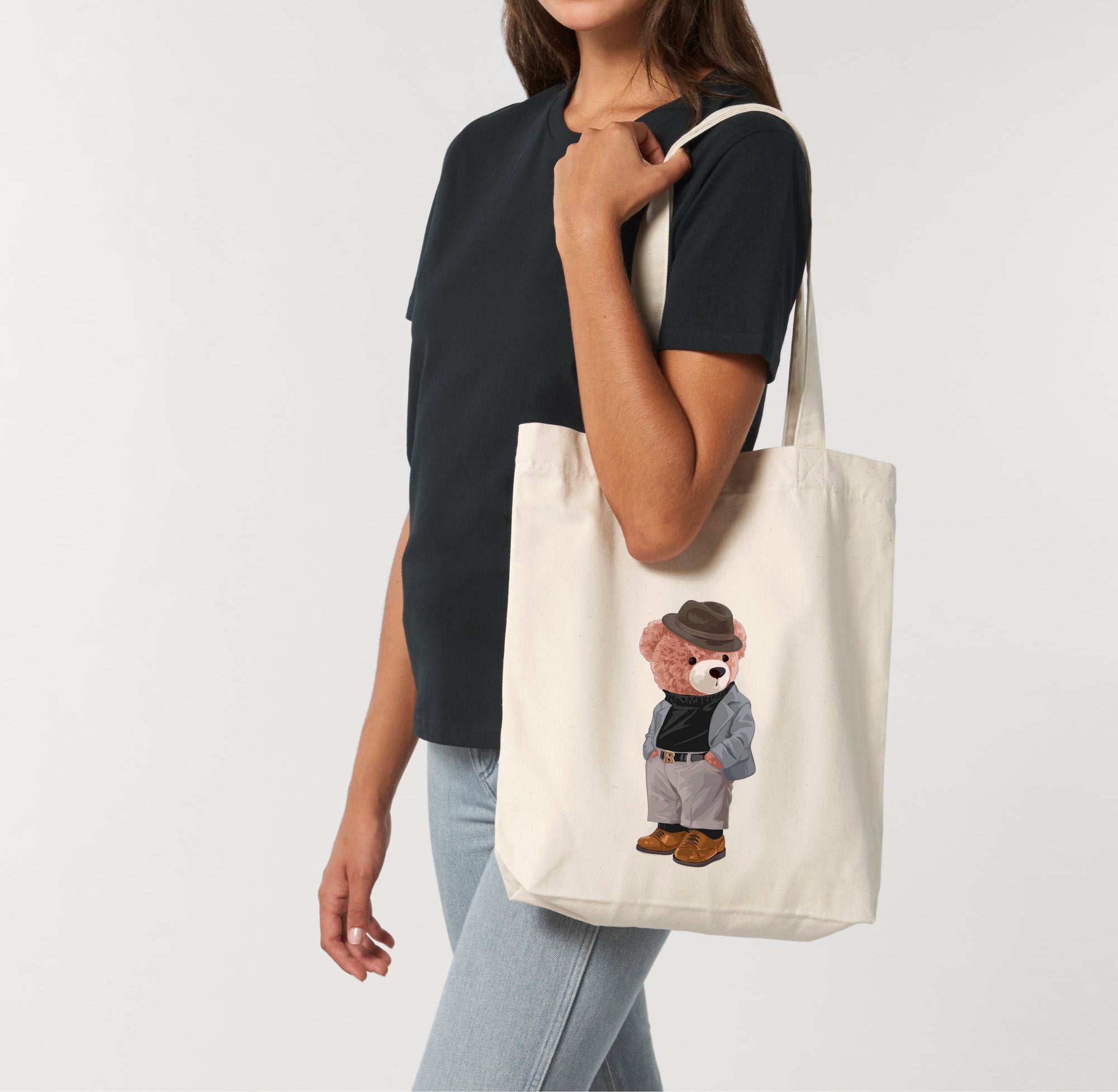 Eco-Friendly Gentleman Bear Tote Bag