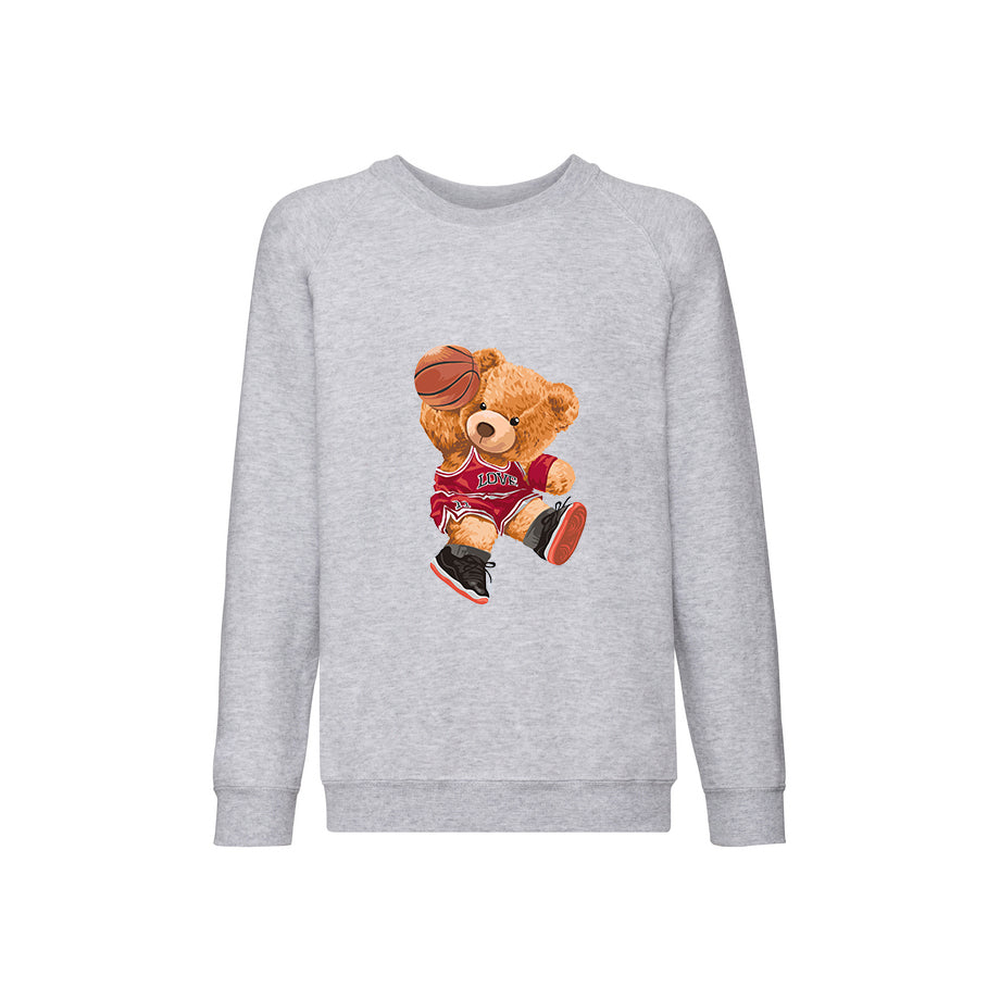 Eco-Friendly Basketball Bear Kids Sweater