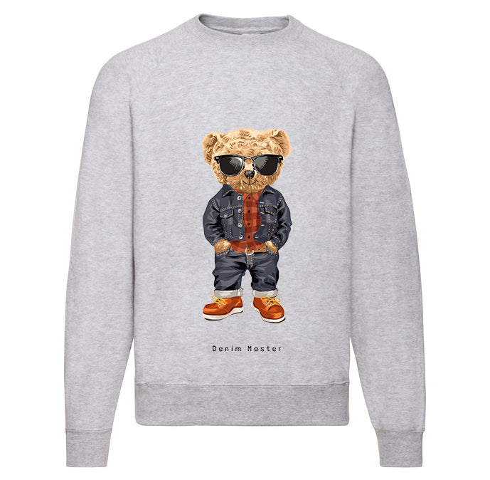 Eco-Friendly Denim Monster Bear Pullover