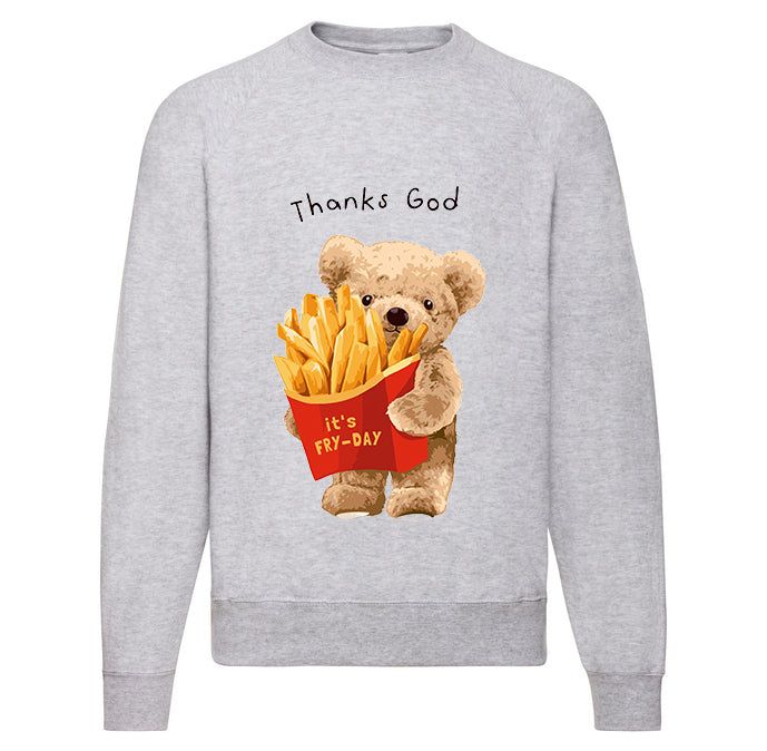 Eco-Friendly French Fries Bear Pullover