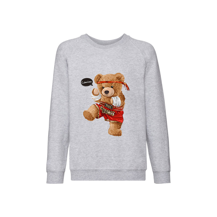 Eco-Friendly Kickboxer Bear Kids Sweater