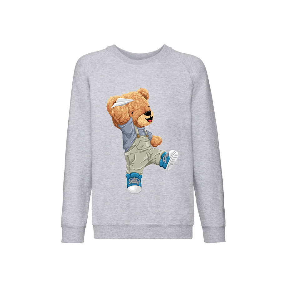 Eco-Friendly Paper Plane Bear Kids Sweater